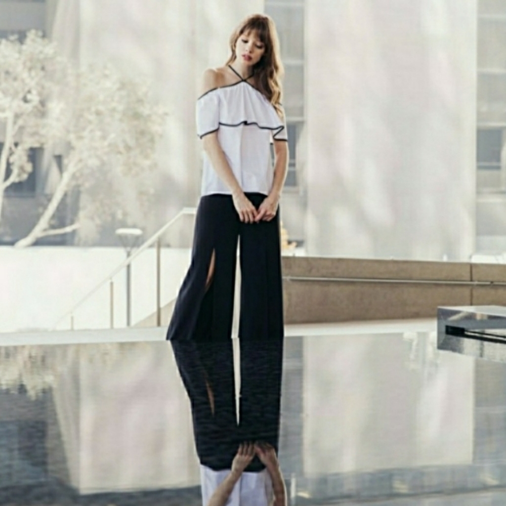 Split Leg Palazzo Pants